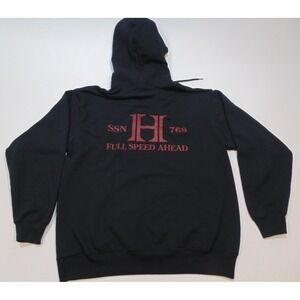 USS Hartford SSN 768 Full Speed Ahead Damn The Torpedoes Hooded Sweatshirt Sz L
